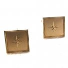 Vintage Gold Tone Star Burst Cufflinks by Anson