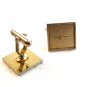 Vintage Gold Tone Star Burst Cufflinks by Anson