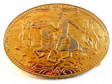 Vintage Pony Express Belt Buckle by Commemorative Mint