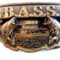 1990 B.A.S.S. Bass Solid Brass Belt Buckle Made in U.S.A.