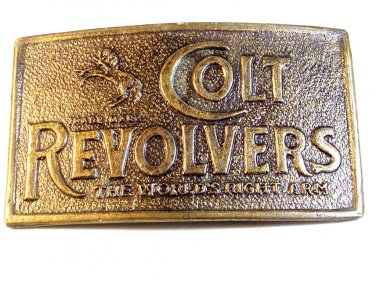 Vintage Colt Revolvers The Worlds Right Arm Belt Buckle