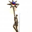Vintage Art Deco Nude Female Holding Star Brooch
