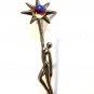 Vintage Art Deco Nude Female Holding Star Brooch