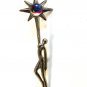 Vintage Art Deco Nude Female Holding Star Brooch