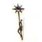 Vintage Art Deco Nude Female Holding Star Brooch