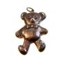 Vintage Textured Sterling Silver Teddy Bear w/ Bow Tie Pendant