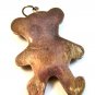 Vintage Textured Sterling Silver Teddy Bear w/ Bow Tie Pendant