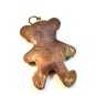 Vintage Textured Sterling Silver Teddy Bear w/ Bow Tie Pendant