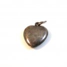 Vintage Victorian Mary /  Lou Sterling Silver Puffy Heart Charm