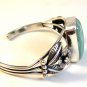 Southwest Sterling Silver & Malachite Cuff Bracelet