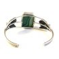 Southwest Sterling Silver & Malachite Cuff Bracelet
