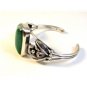 Southwest Sterling Silver & Malachite Cuff Bracelet