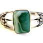 Southwest Sterling Silver & Malachite Cuff Bracelet