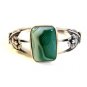 Southwest Sterling Silver & Malachite Cuff Bracelet