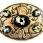 Fancy Western Black with Abalone Belt Buckle 61914
