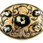 Fancy Western Black with Abalone Belt Buckle 61914