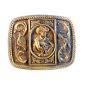 Vintage Western Cowboy & His Horse Belt Buckle