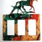 Mama & Baby Colt Horse Triple Rocker Cover Plate by Steel Images USA 6815