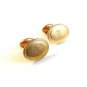 Vintage Edwardian / Deco Gold Tone Initial E Cufflinks