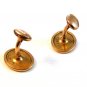 Vintage Edwardian / Deco Gold Tone Initial E Cufflinks