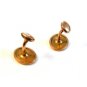 Vintage Edwardian / Deco Gold Tone Initial E Cufflinks