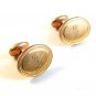 Vintage Edwardian / Deco Gold Tone Initial E Cufflinks