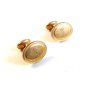 Vintage Edwardian / Deco Gold Tone Initial E Cufflinks
