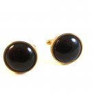 Vintage Gold Tone & Red Cufflinks