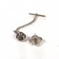 Silvertone & Faux Opal Tie Tac Unbranded 71715
