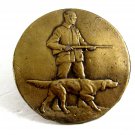 1950's - 1970's Hunter W/ Rifle Bird Dog Hunting Belt Buckle 092214