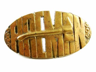 1970's - 1980's Firemans Ax Axe Solid Brass Belt Buckle 81914