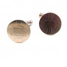 Vintage BAB Sterling Silver Monogrammable Cufflinks 12252013dk