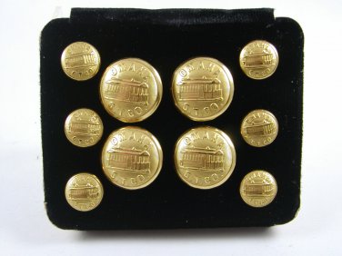 In Box 10 Omaha C.T. Co. Railroad Brass Buttons by American Heritage 100214
