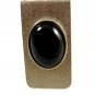 Silvertone & Black Onyx Money Clip
