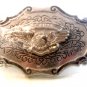 Vintage Silver Tone Brave Spirit American Eagle Belt Buckle Mint