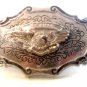 Vintage Silver Tone Brave Spirit American Eagle Belt Buckle Mint