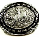 Cowboy Rodeo Bull Riding Belt Buckle by Silver Strike 3D
