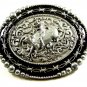 Cowboy Rodeo Bull Riding Belt Buckle by Silver Strike 3D