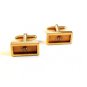 Vintage Gold Tone & Stone Cufflinks Signed Speidel