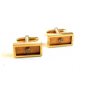 Vintage Gold Tone & Stone Cufflinks Signed Speidel