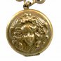 Art Nouveau Gibson Girl Copperish Locket Pendant Unmarked 102014