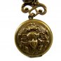 Art Nouveau Gibson Girl Copperish Locket Pendant Unmarked 102014