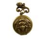 Art Nouveau Gibson Girl Copperish Locket Pendant Unmarked 102014