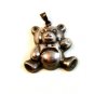 Vintage Sterling Silver Teddy Bear w/ Bow Tie Pendant
