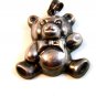 Vintage Sterling Silver Teddy Bear w/ Bow Tie Pendant
