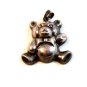 Vintage Sterling Silver Teddy Bear w/ Bow Tie Pendant