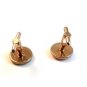 Vintage Gold Tone & Pink Cufflinks