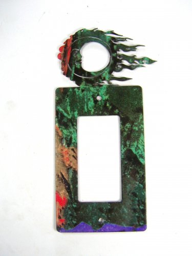 Man In Moon Windy Single Rocker Switch Cover Plate by Steel Images USA 6215m