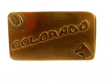 1930's -1940's Western Cowboy Horseshoe Horse Colorado Belt Buckle 10312013