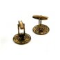 Lady in Helmet Cufflinks No Markings